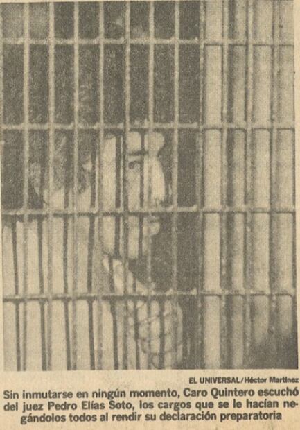 Crónica de cuando se armó un "circo" en una audiencia de Caro Quintero, en 1985