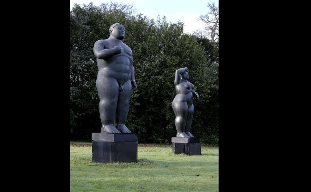 El conjunto escultórico "Adán y Eva", de Fernando Botero. Foto: bonhams.com