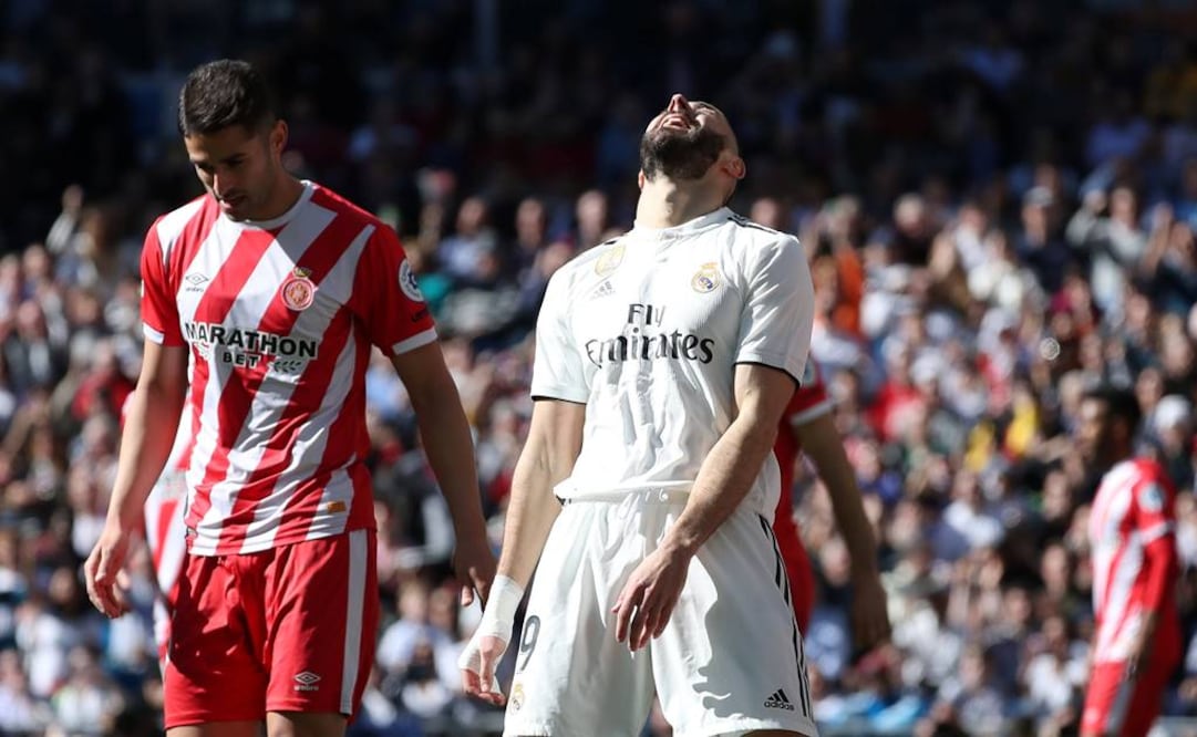 Karim Benzema se lamenta. Foto: Reuters