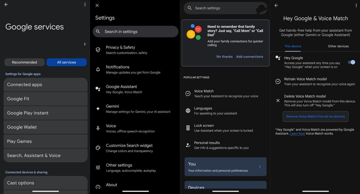 El Asistente de Google graba tu voz pero puede desactivarlo. Foto: Captura de pantalla