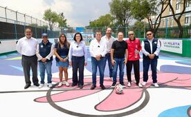 Rumbo al Mundial, alcalde de Coyoacán inaugura 5 canchas de futbol rápido; celebra logro