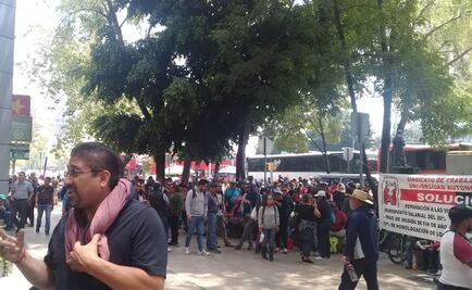 Bloquean Reforma trabajadores de la Universidad Autónoma de Chapingo