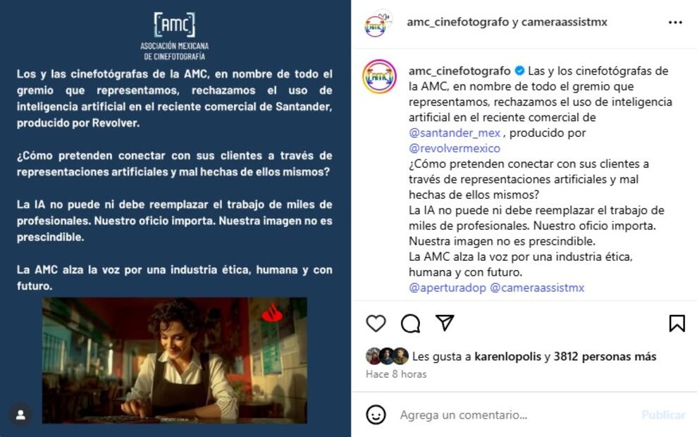 AMC alerta sobre uso de IA en comerciales en México.