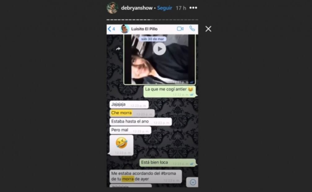 Debrayanshow aclara que Luisito no le fue infiel a La Chule
