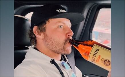 Piloto de Fórmula 1 se "echa" una caguama después del Gran Premio de México