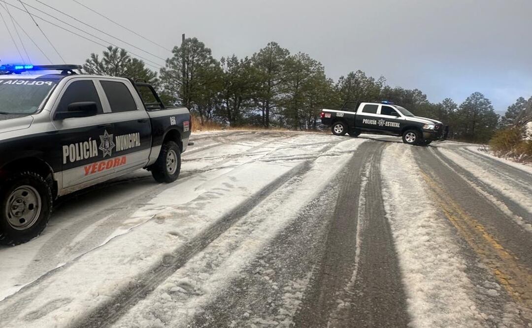 Se registran las primeras nevadas de la temporada invernal en Sonora; se esperan temperaturas de -10°C. Foto: Protección Civil Sonora