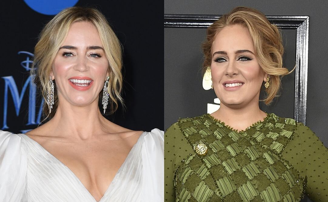 Emily Blunt y Adele. Fotos: Archivo 