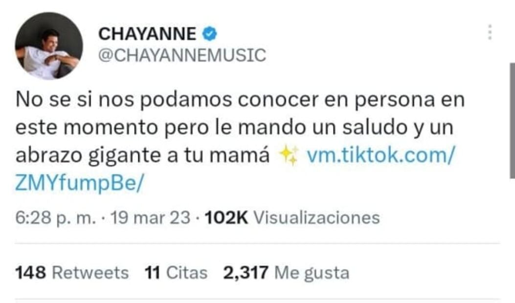 Streamer le promete a su mamá que conocerá a Chayanne; así responde el cantante