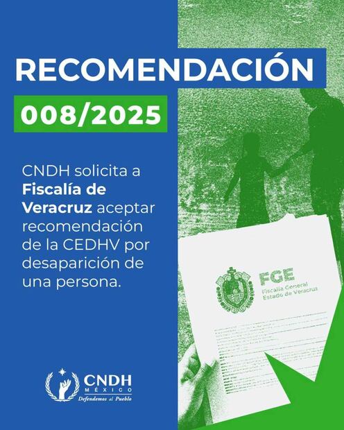 Recomendación 026/2023 de la Comisión Nacional de los Derechos Humanos. Foto: X @CNDH