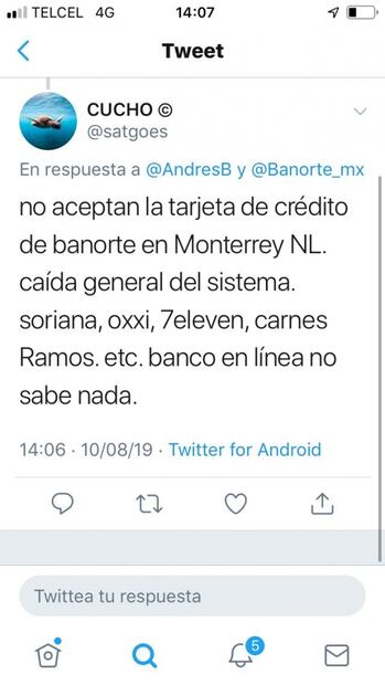 Usuarios en redes reportan caída de sistema para pagos con tarjeta