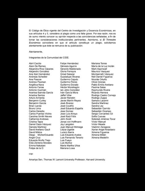 Pide comunidad del CIDE que si Romero Tellaeche plagió, su artículo sea retirado 