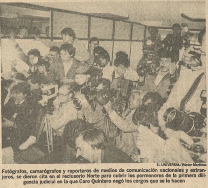 Crónica de cuando se armó un "circo" en una audiencia de Caro Quintero, en 1985