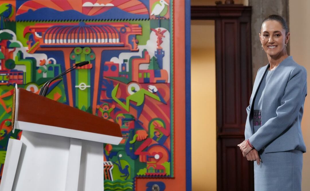 Claudia Sheinbaum en su conferencia matutina en Palacio Nacional el 27 de noviembre de 2025. Foto: Presidencia