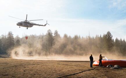 Marina apoya en el combate contra incendio forestal en la sierra de San Pedro Mártir en Ensenada; trabaja en conjunto con Conafor