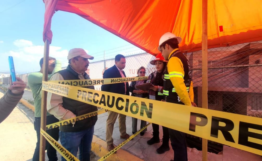 La intención era conectar 90 viviendas a este sistema de drenaje irregular, pese a que el fraccionamiento San Fernando no ha sido recepcionado por el Ayuntamiento debido a diversas anomalías  (04/12/2025). Foto: Especial
