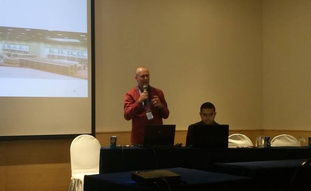 Guillermo Forero y Ubaldo Candia en la Conferencia Mundial del FIAT/IFTA. FOTO: Rodrigo Mendoza/EL UNIVERSAL.