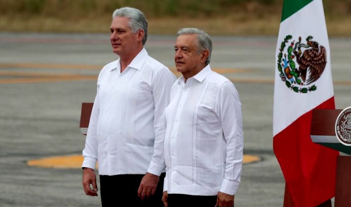 Presidente de Cuba, Miguel Díaz-Canel / Presidente de México, Andrés Manuel López Obrador. Foto: Diego Simón Sánchez