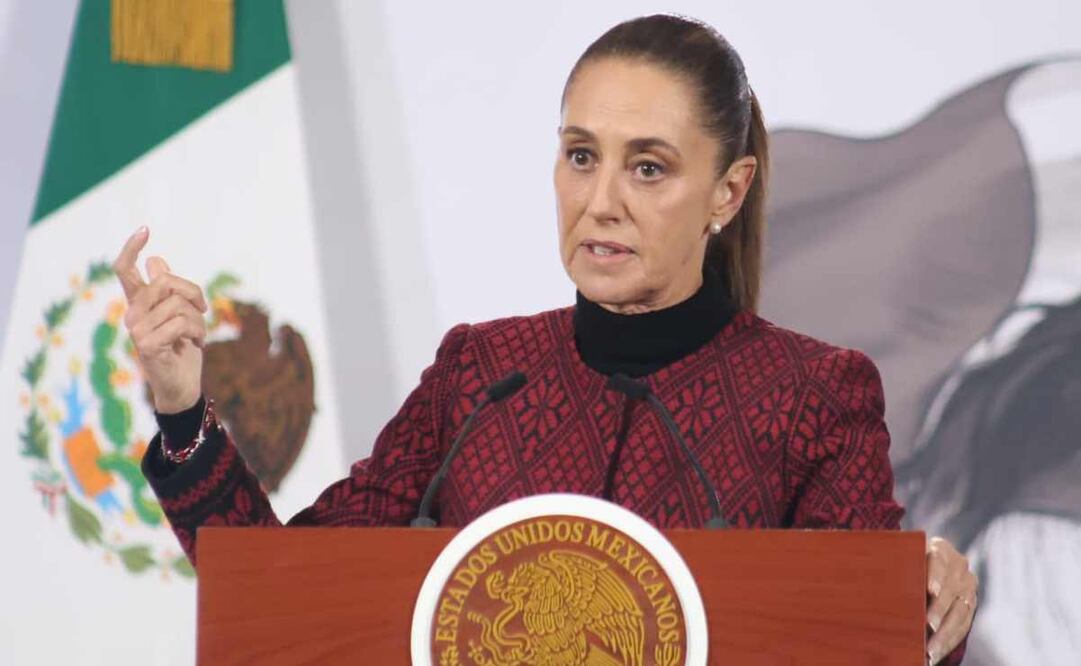 La presidenta Claudia Sheinbaum durante la mañanera del 13 de enero del 2026. Foto: Luis Camacho / EL UNIVERSAL