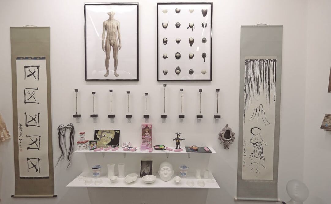 La cuarta edición de Material Art Fair reúne a 54 galerías de 16 países que proponen arte de jóvenes artistas y proyectos independientes. Se podrá visitar hasta mañana en Expo Reforma. (ALEJANDRO ACOSTA. EL UNIVERSAL)