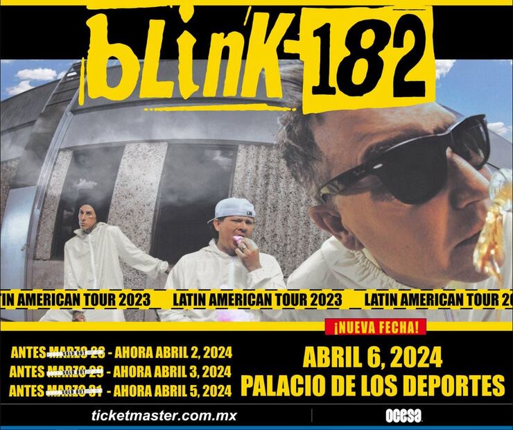 Nuevas fechas del grupo Blink-182
Foto: Captura de pantalla