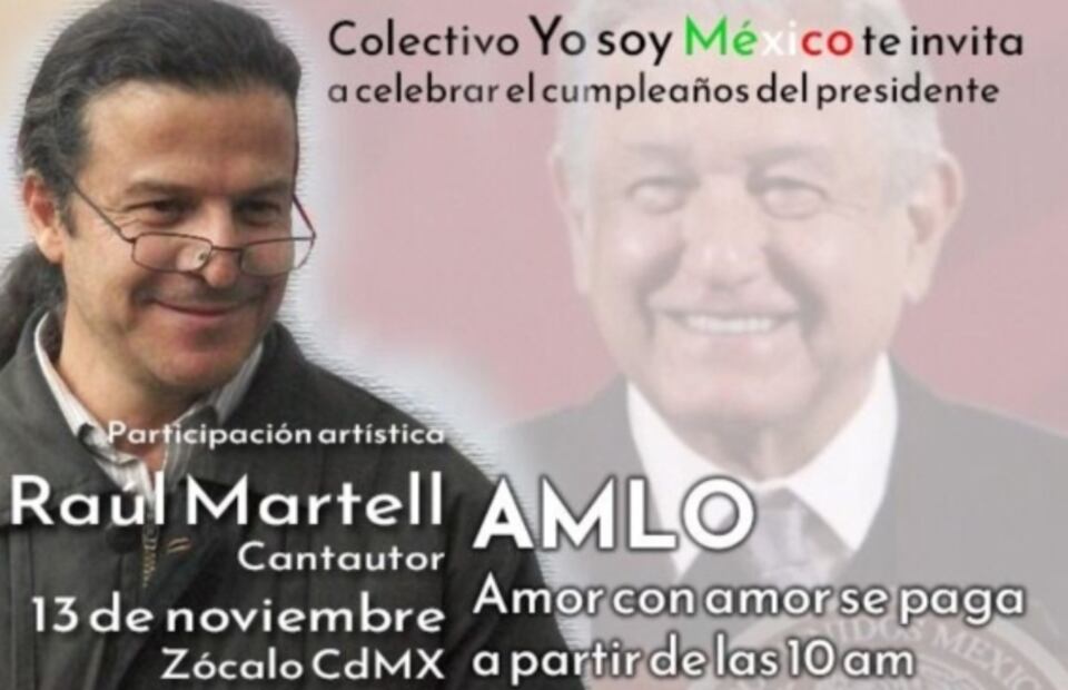 Convocan a celebrar el cumpleaños de AMLO el 13 de noviembre… y a marchar en defensa del INE