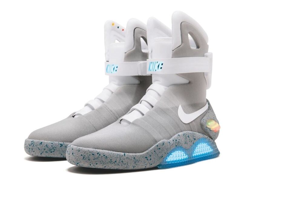 La edición de los Nike Mag 2016 de Volver al Futuro incluyó la tecnología de atado automático / Foto: Shoteby´s