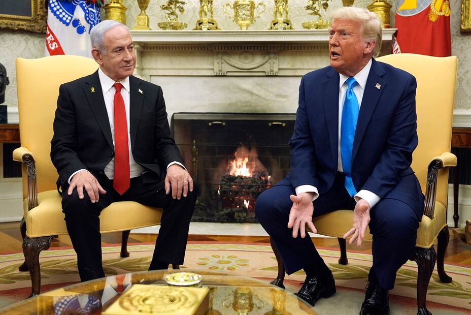 El presidente Donald Trump con el primer ministro de Israel, Benjamin Netanyahu. Foto: AP