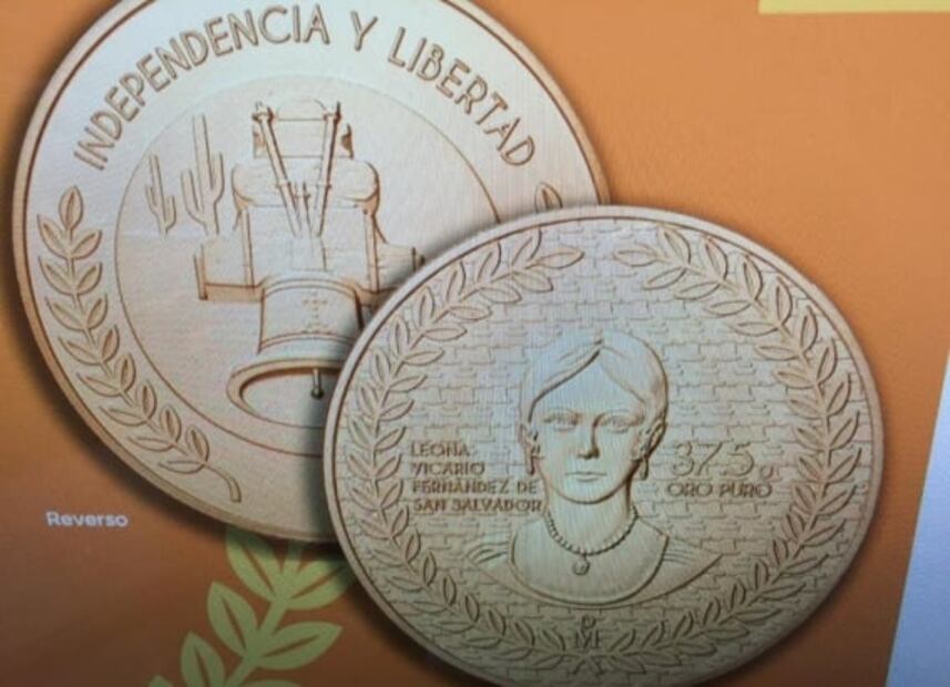 Casa de Moneda recuerda a Leona Vicario con medalla de oro