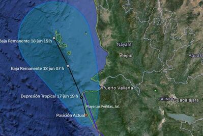 Carlos se debilita a depresión tropical