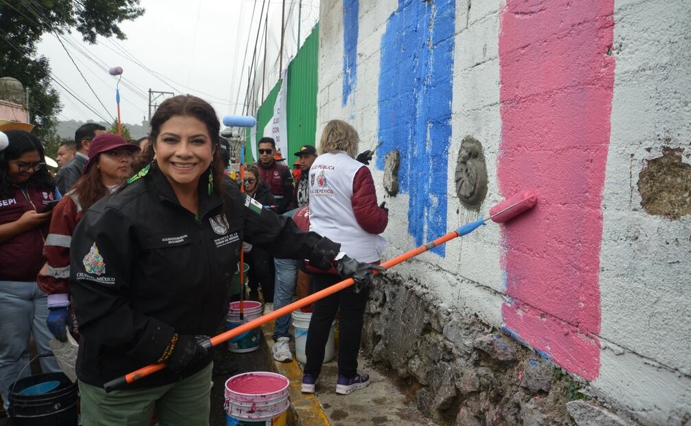 Obras de rehabilitación en Tlalpan / Foto: Especial
