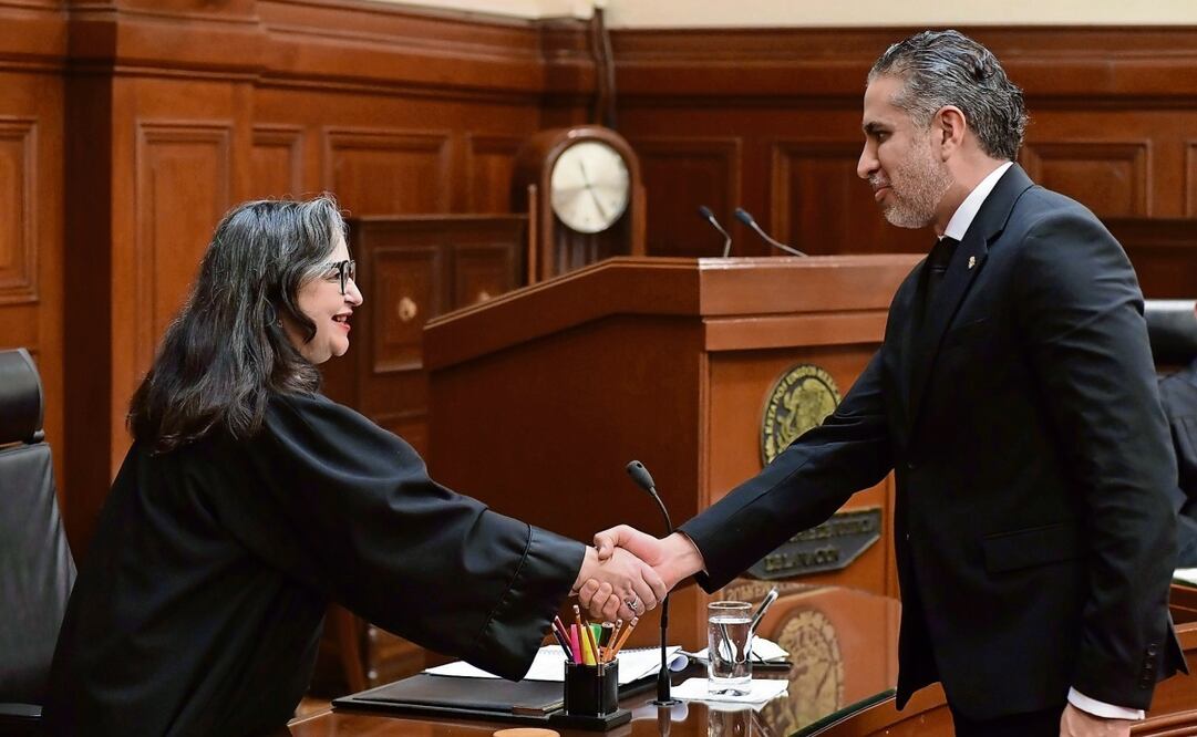 Norma Piña, ministra presidenta de la Suprema Corte de Justicia de la Nación, y el magistrado Juan Pablo Gómez Fierro. Foto: Epsecial