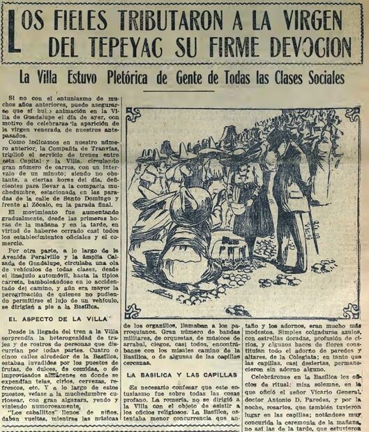 A rezar, pero sobre todo a comer: el Día de la Virgen hace cien años