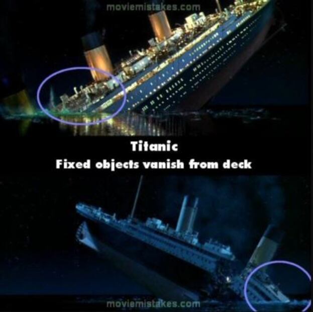 Los 20 errores de la película "Titanic"
