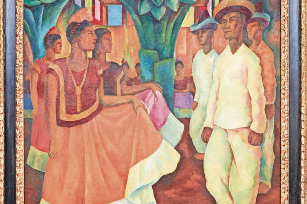 'Baile de Tehuantepec' (1928) es una de las más grandes pinturas de Rivera. Sus medidas son 200 por 163 centímetros (CORTESÍA MALBA)