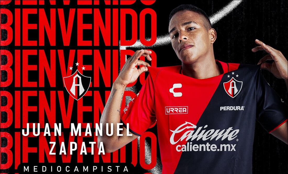El centrocampista colombiano Juan Manuel Zapata se convierte en nuevo fichaje de Atlas / FOTO: @AtlasFC