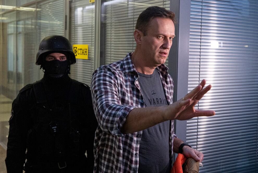 El opositor ruso Alexái Navalny dentro de la sede de la Fundación Anticorrupción (FBK) en Moscú, Rusia, en 2019. Foto: EFE
