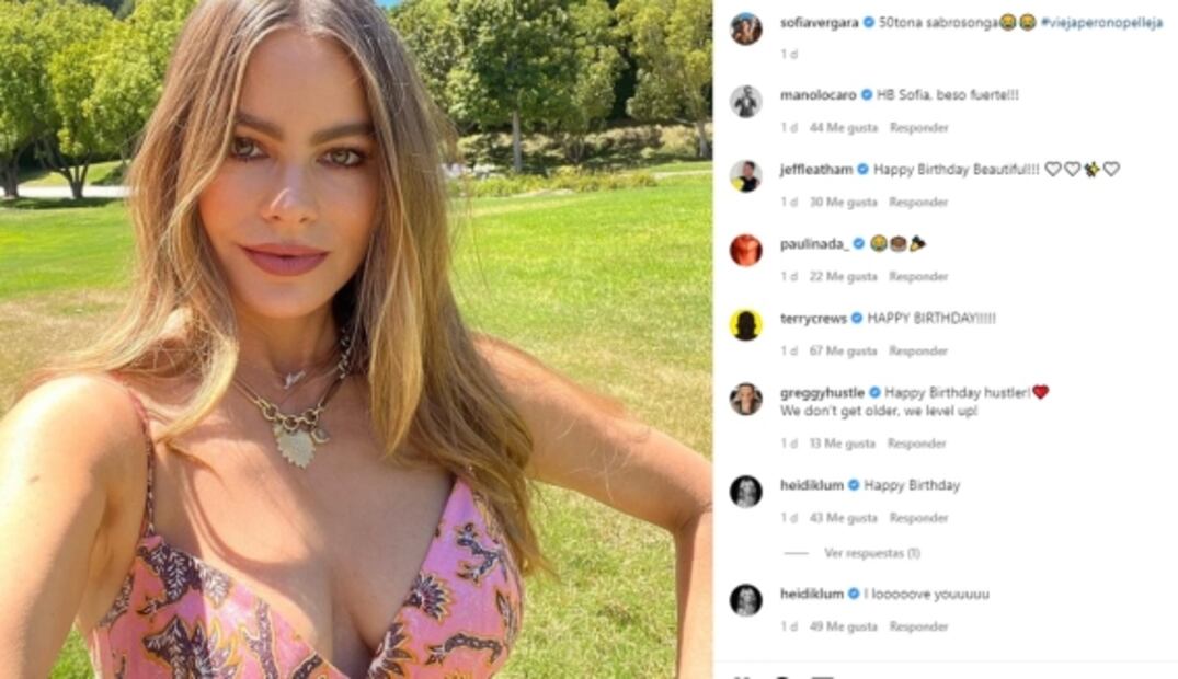 Con pastel de Louis Vuitton, Sofía Vergara celebra sus 50 años 