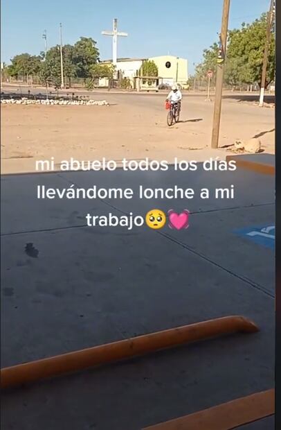 Abuelito lleva comida a su nieta todos los días y se vuelve viral