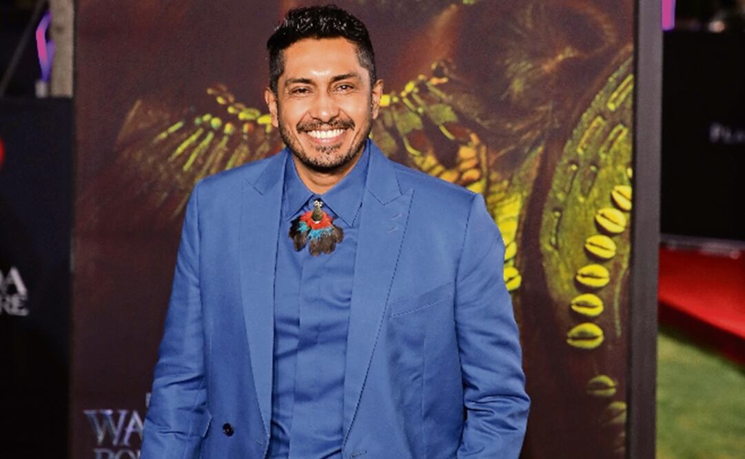 Tenoch Huerta en la alfombra roja de "Wakanda Forever" en el Estado de México. Foto: Germán Espinosa, El Universal archivo