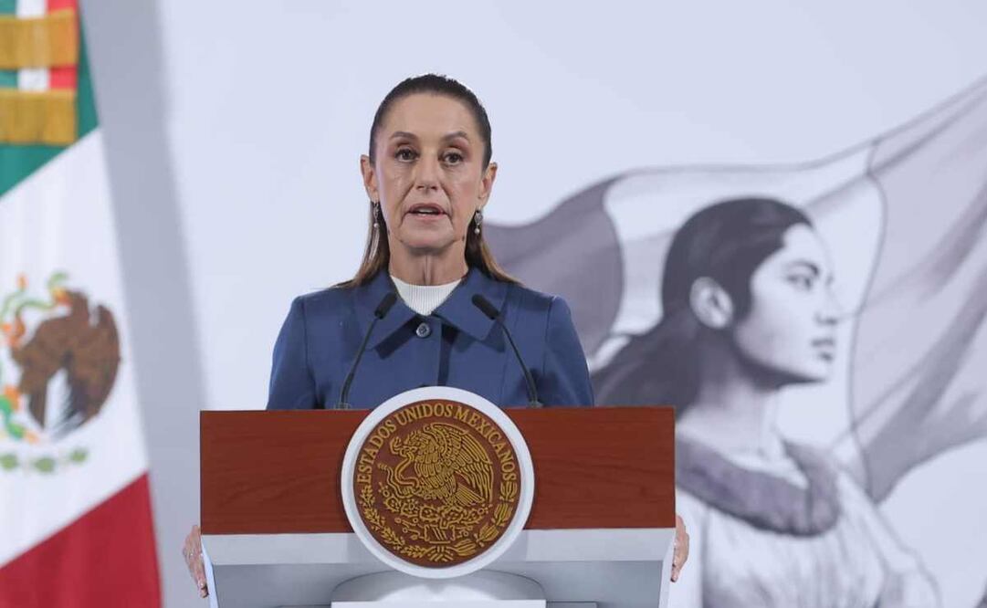 La presidenta Claudia Sheinbaum durante la mañanera de este 2 de septiembre del 2025. Foto: Gabriel Pano / EL UNIVERSAL.