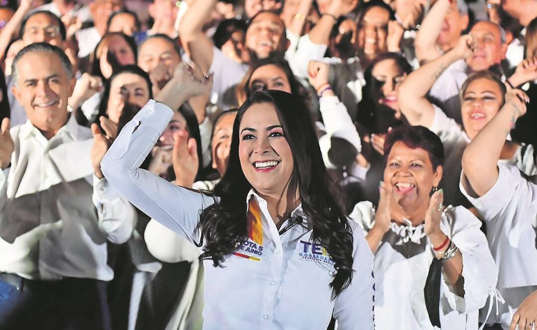 Teres Jiménez, durante el inicio de su campaña en Aguascalientes. Foto: Especial
