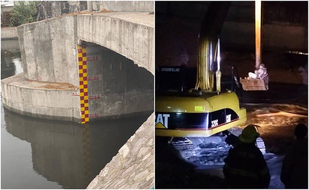 Rescatan a trabajador atrapado en colapso de obras del Río Tula. Foto: Especial