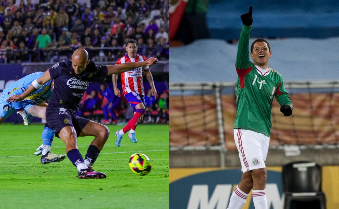 Chicharito Hernández comparó su gol contra San Luis con el que le anotó a Francia en el Mundial - Fotos: Imago7 y Archivo EL UNIVERSAL