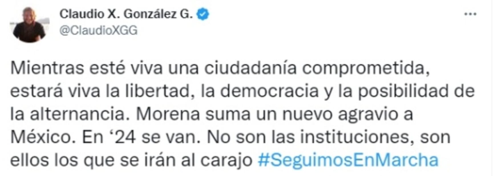 Morena se va al carajo en 2024: Claudio X. González
