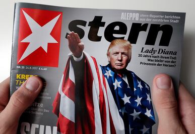 Revista alemana publica portada con Trump haciendo saludo nazi