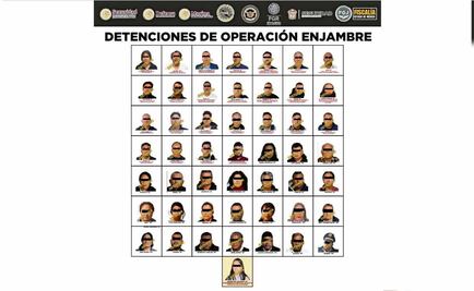 Suman 50 exfuncionarios detenidos por Operación Enjambre