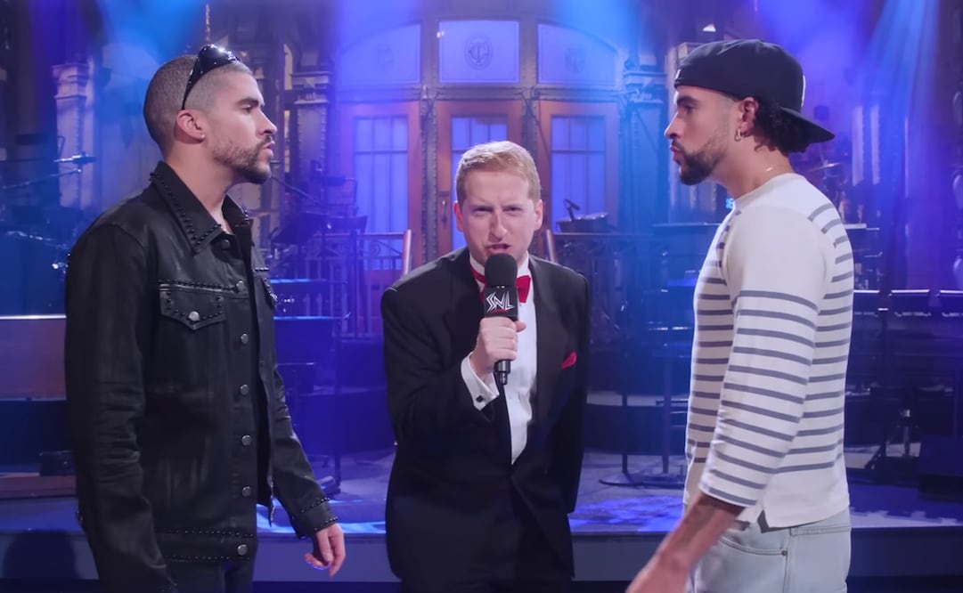 Bad Bunny se presenta en Saturday Night Live. Foto: Captura de pantalla de YouTube @Saturday Night Live