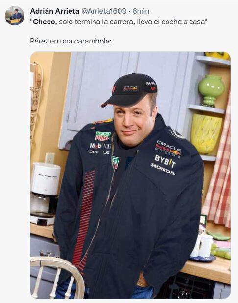 Los mejores memes del accidente de Checo Pérez en el GP de Qatar