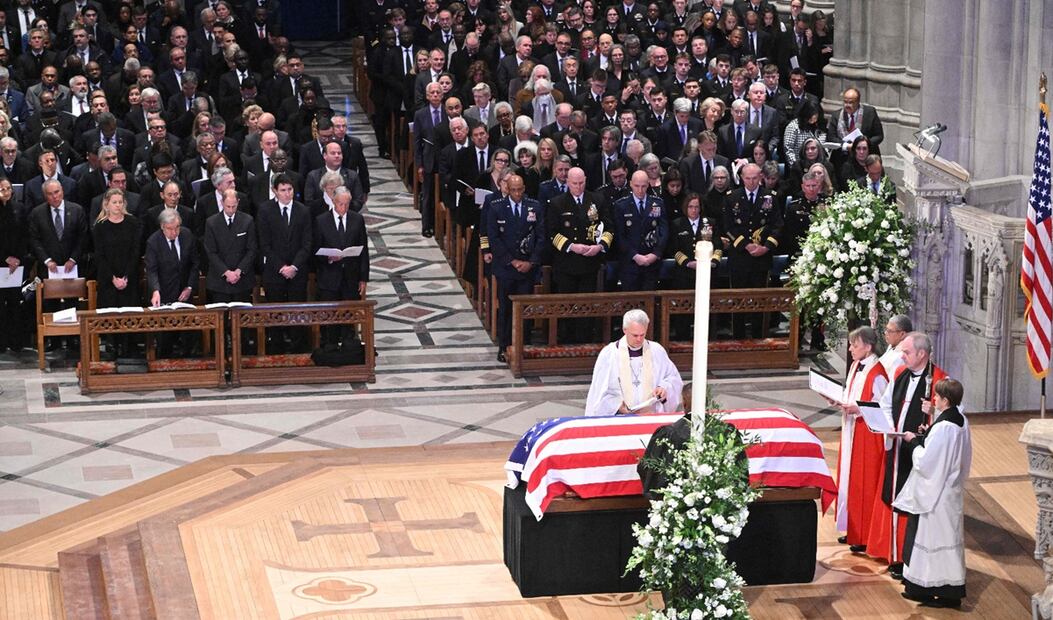 Funeral de Jimmy Carter en la Catedral Nacional de Washington, Estados Unidos. Foto: AFP