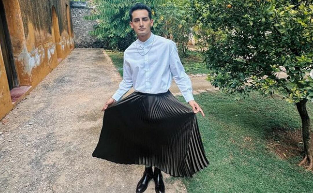 Emilio Osorio presumió una falda en la boda de su hermano Kiko.